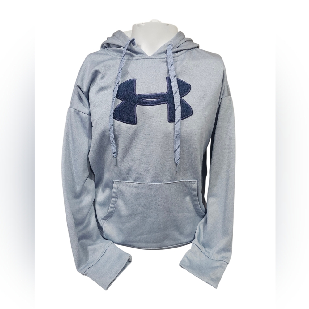 Under Armour ColdGear Hoodie Men’s Medium • Light Gray Fleece Lined • Loose Fit‎